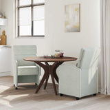 Dining Chairs with Wheels 2 pcs Light grey 58 x 65 x 98 cm 42017875