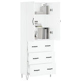 Highboard White 69.5x34x180 cm Engineered Wood 3198081