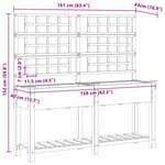 Garden Planter Beige 161 x 46 x 152.5 cm Solid fir wood 42006572