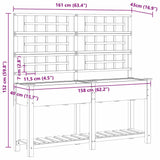 Garden Planter Beige 161 x 46 x 152.5 cm Solid fir wood 42006572