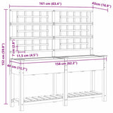 Garden Planter Beige 161 x 46 x 152.5 cm Solid Fir Wood 42006572