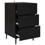 Bedside Cabinet Black Oak 40 x 40 x 66 cm Engineered Wood 882136