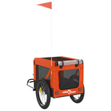 Pet Bike Trailer Orange and Black Oxford Fabric&Iron 93921