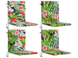 High Back Chair Cushion GEMERT 4 pcs 100% Polyester Multicolour 945742