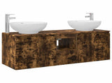 Bathroom Cabinet Set 3 pcs Smoked Oak 49.5 x 44.5 x 65 cm 3405702