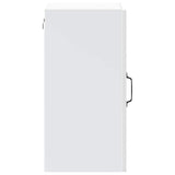 Kitchen Wall Cabinet with Glass Door Kalmar White Engineered Wood 853527
