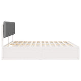 Bed Frame with Upholstered Headboard Light Grey 200 x 200 cm 3398213