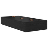 Storage Bed Frame Black Oak 100 x 200 cm Engineered Wood 3335350