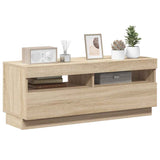 TV Cabinet with LED Lights Sonoma Oak 100x35x40 cm 804457