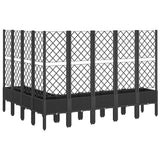Garden Planter with Trellis Black 200x160x142 cm PP 367943
