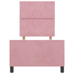 ZNTS Bed Frame Pink 80x200 cm Velvet 3344974