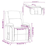 Recliner Chair Black Fabric 342421