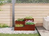 Garden Planter Rusty 100 x 100 x 60 cm Weathering Steel 865868