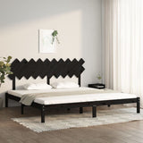 Bed Frame without Mattress Black 200x200 cm Solid Wood 3104892