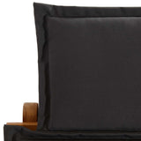 Sun Lounger with Dark Grey Cushions Solid Wood Acacia 363283