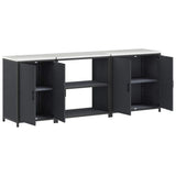 Kitchen Storage Set HATTEM 3 pcs Anthracite Cold-rolled Steel 3392675