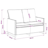 2 Seater Sofa Brown 150 x 81 x 82 cm Faux Suede Fabric 42040995
