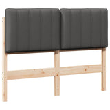 Upholstered Headboard with Headboard Brown and Dark Grey 120 cm 880189