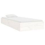 Bed Frame without Mattress White Solid Wood 90x190 cm Single Single 820068