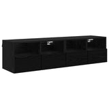 TV Wall Cabinets Wall-mounted 2 pcs Black Oak 60 x 30 x 30 cm 882927