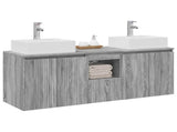 Bathroom Cabinet Set 3 pcs Grey Sonoma 49.5 x 41 x 62.5 cm 3405653
