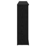 Fireplace with LED Strip Black Oak 130 x 20 x 69.5 cm 8021088