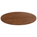 Round Table Top Dark Brown 50x1.5 cm Treated Solid Wood Oak 342967