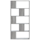 Bookcase 5-Tier Grey Sonoma 80.5x23.5x162.5 cm Engineered Wood 852776