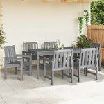 Garden Dining Chair 6 pcs Light Grey 65.5 x 55.5 x 88cm Plastic 3335800