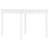 Garden Table White 121x82.5x76 cm Solid Wood Pine 823970