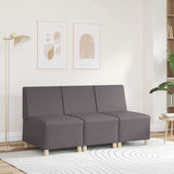 Modular Sofa Unit Armless Grey 55 x 74 x 82 cm Faux Leather 4108490