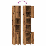 Bathroom Cabinet Old Wood 30x30x183.5 cm Engineered Wood 856064