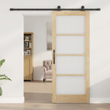 Sliding Door ORKDAL Natural and Black 83 x 202 cm 3332025