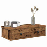 Wall Shelf with Drawers Old Wood 60x28x15 cm Engineered Wood 859948