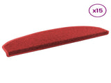 Self-adhesive Stair Mats 15 pcs Red 80 x 24.5 x 3.5 cm 42038640