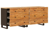 Sideboard 2 pcs Brown 60 x 33 x 75 cm Solid Mango Wood 3310100