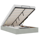 Ottoman Bed Frame No Mattress Light Grey Double Velvet 3311000