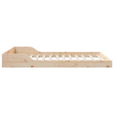 Bed Frame Brown 120 x 200 cm Solid Pine Wood 873316