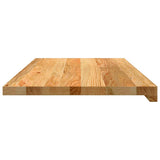 Window Sills 2 pcs Light Brown 80x40x2 cm Solid Wood Oak 4009158