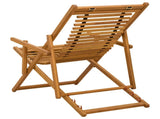 Deck Chair 3 Position Solid Eucalyptus Wood Natural 42024925