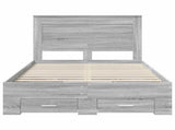 Bed Frame with Drawer with Headboard Manual Engineered Wood 3410339