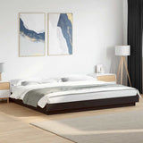 Bed Frame without Mattress Black 200x200 cm 3281162