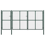 Garden Gate Steel 400x200 cm Green 144315