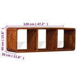 TV Cabinet Solid Wood with Honey Finish 120x30x40 cm 244680
