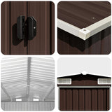 Garden Shed Brown 257x779x181 cm Galvanised steel 47035