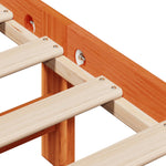 ZNTS Bed Frame without Mattress Wax Brown 75x190 cm Small Single Solid Wood Pine 3309910