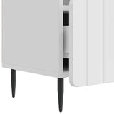 TV Cabinet High Gloss White 102 x 34.5 x 50 cm Engineered Wood 894449