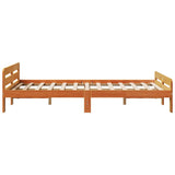 Bed Frame without Mattress Wax Brown 120x200 cm Solid Wood Pine 855477