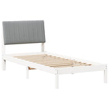 Bed Frame with Headboard White 90 x 190 cm Solid Pine Wood 878928