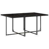 11 Piece Garden Dining Set with Cushions Black Poly Rattan 3211207